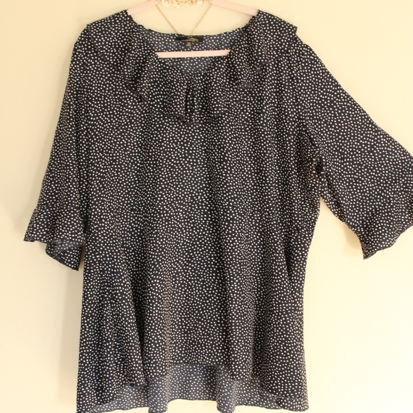 Suzanne Betro Tops - Suzanne Betro Peplum Polka Dot Blouse